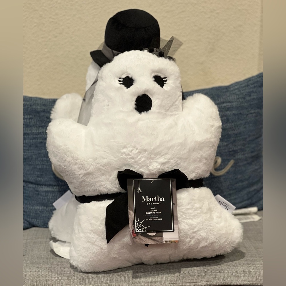 Martha Stewart bride and groom, Ghost decorative pillows